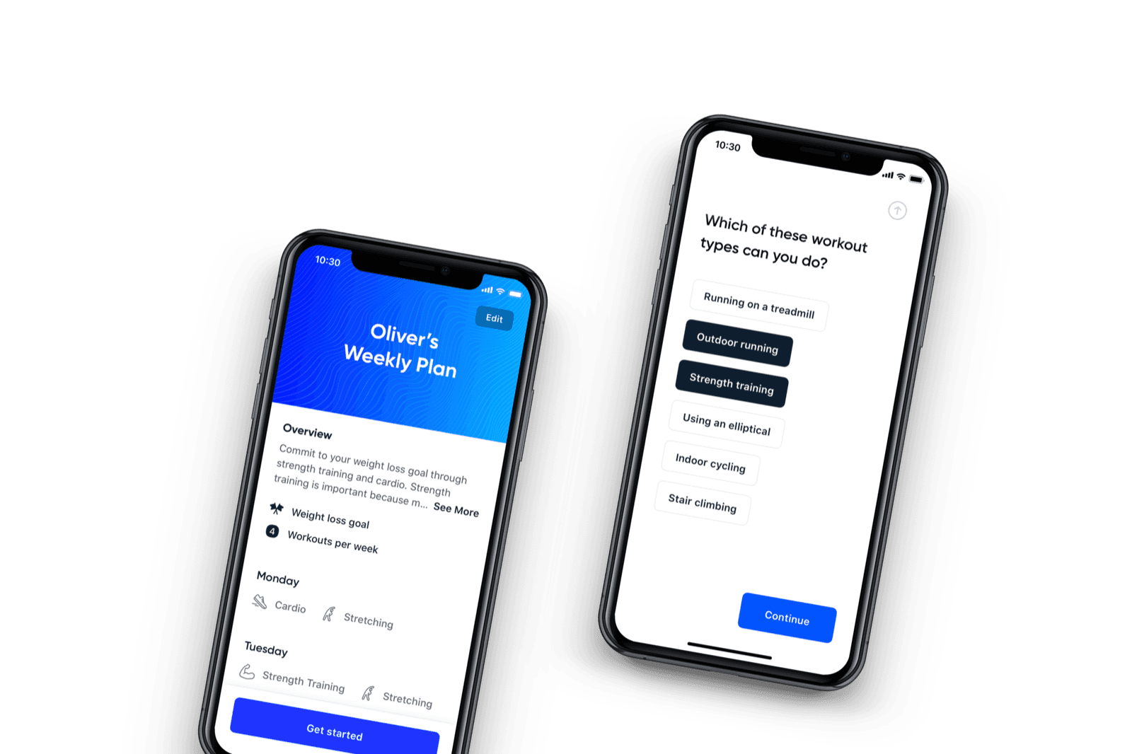 Weekly plan — Aaptiv