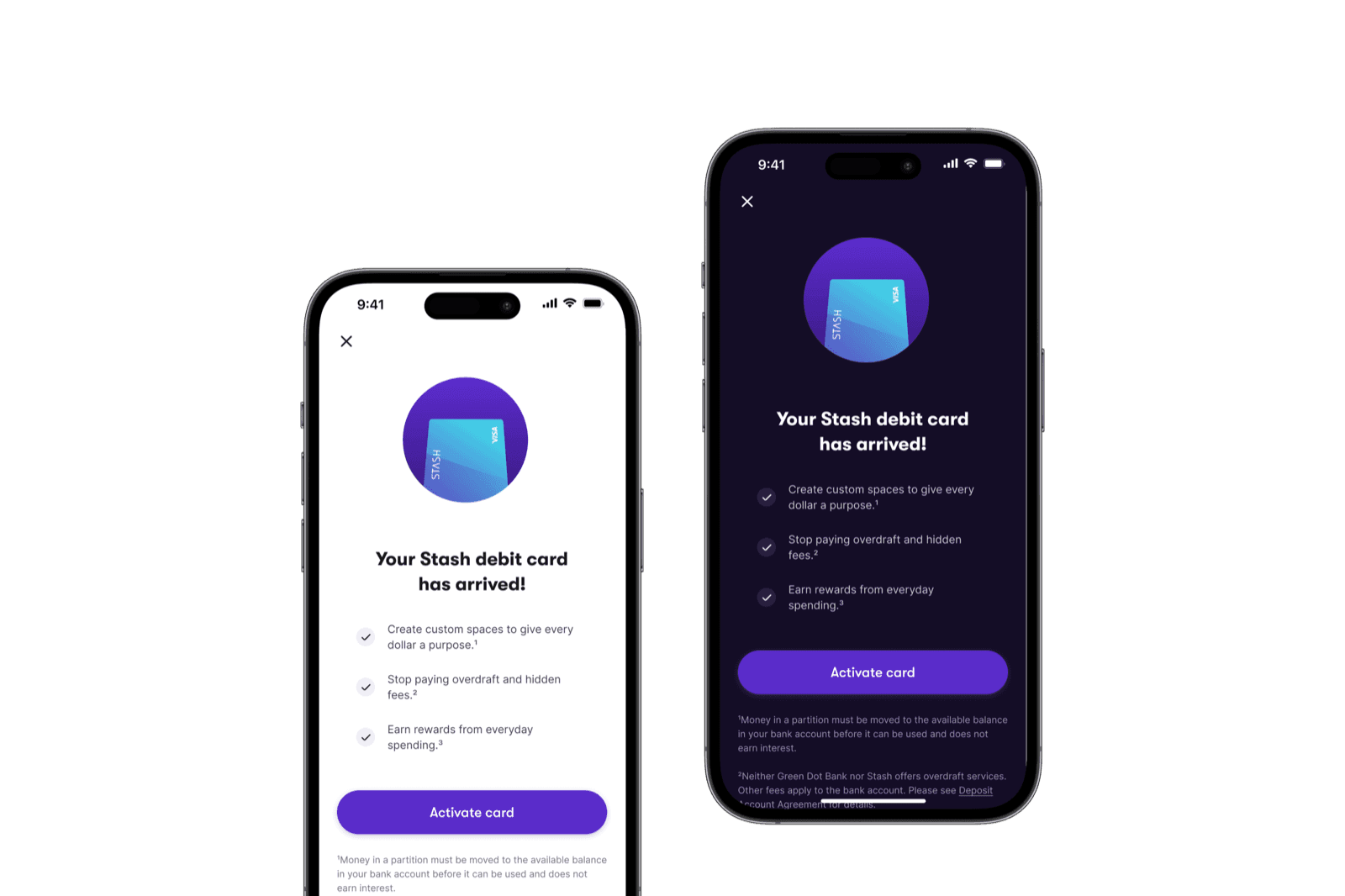 Card arrival — Stash